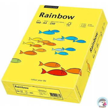 Papier ksero A4 160g RAINBOW R18 ciemnożółty 88042395