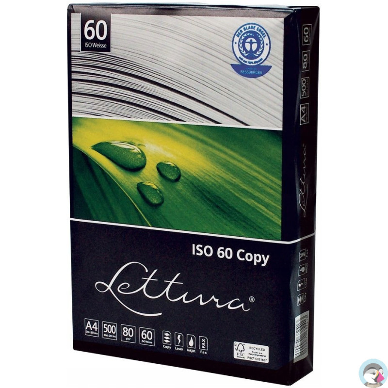 Papier ksero A4 80g (5ryz) LETTURA ekologiczny xba4lettH80ISO60 100% recykling