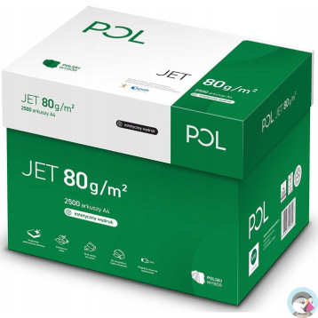 Papier ksero A4 80g POLJET (5ryz) klasa białości A 166