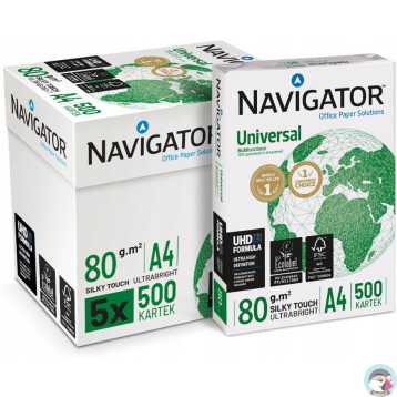 Papier ksero A4 80g (5ryz) NAVIGATOR UNIVERSAL klasa A+ premium