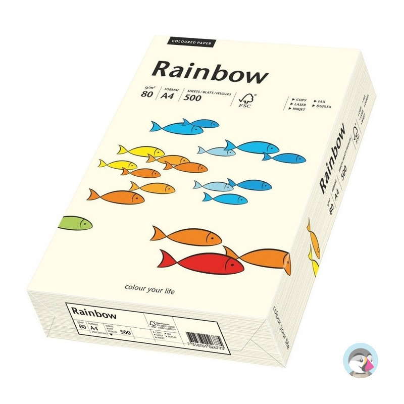 Papier ksero A4 80g RAINBOW R03 kremowy 88042249