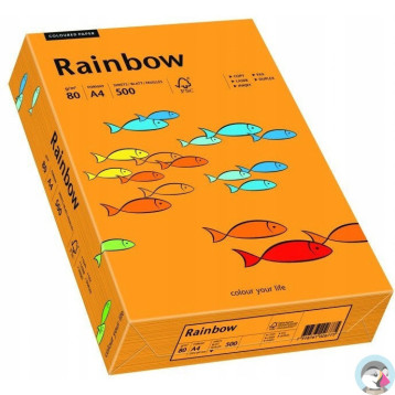 Papier ksero A4 80g RAINBOW R24 pomarańczowy 88042431