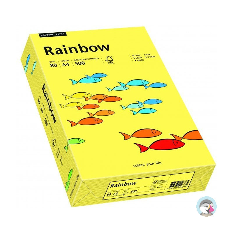 Papier ksero kolorowy A4 80g RAINBOW żółty R16 88042343
