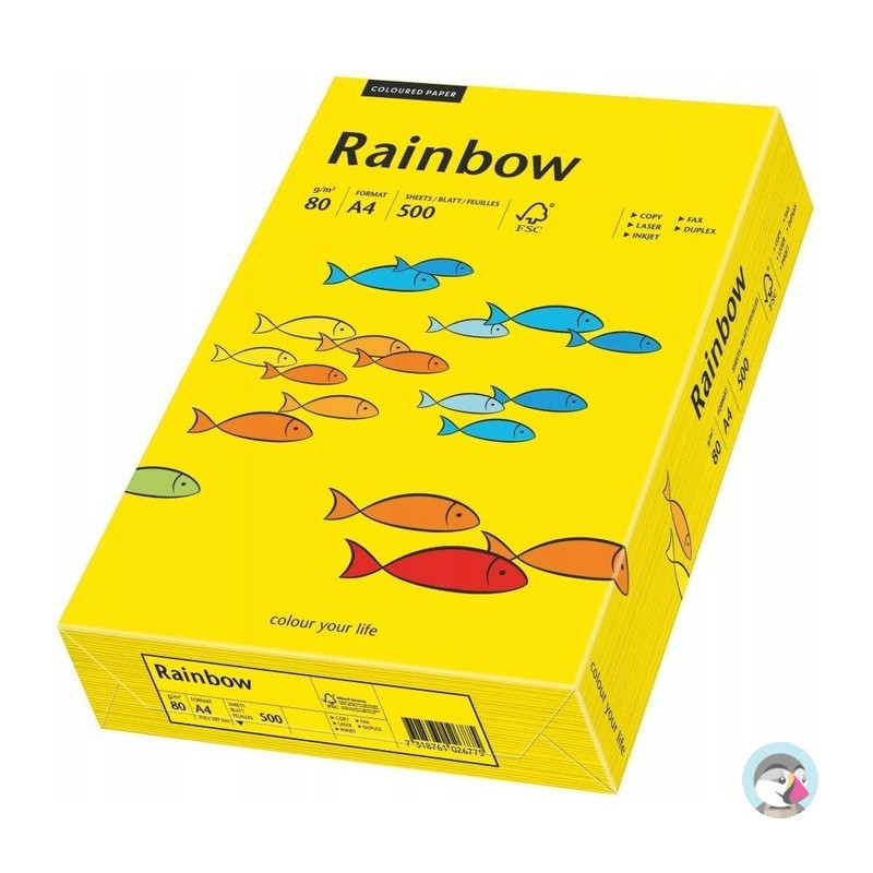 Papier ksero A4 80g RAINBOW R18 ciemnożółty 88042387