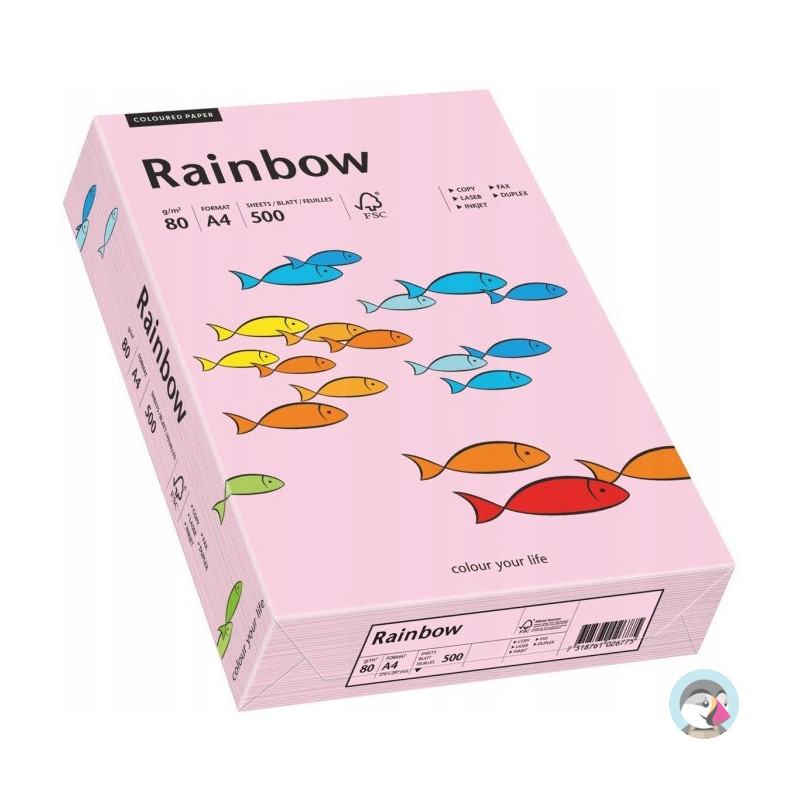 Papier ksero A4 80g RAINBOW R54 jasnoróżowy 88042519