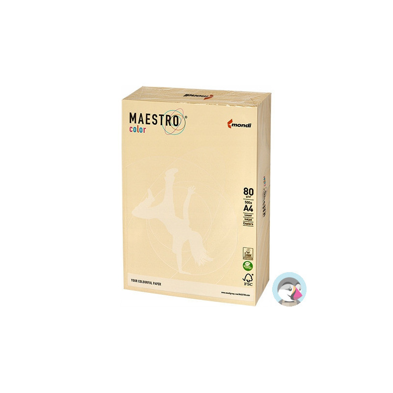 Papier ksero A4 80g MAESTRO COLOR BE66 pastel wanilia/kość słoniowa