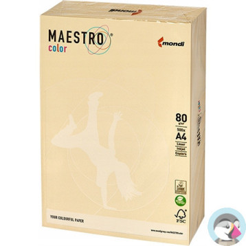 Papier ksero A4 80g MAESTRO COLOR BE66 pastel wanilia/kość słoniowa