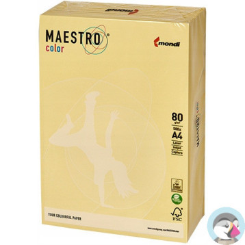 Papier ksero A4 80g MAESTRO COLOR YE23 pastel żółty/beż piaskowa