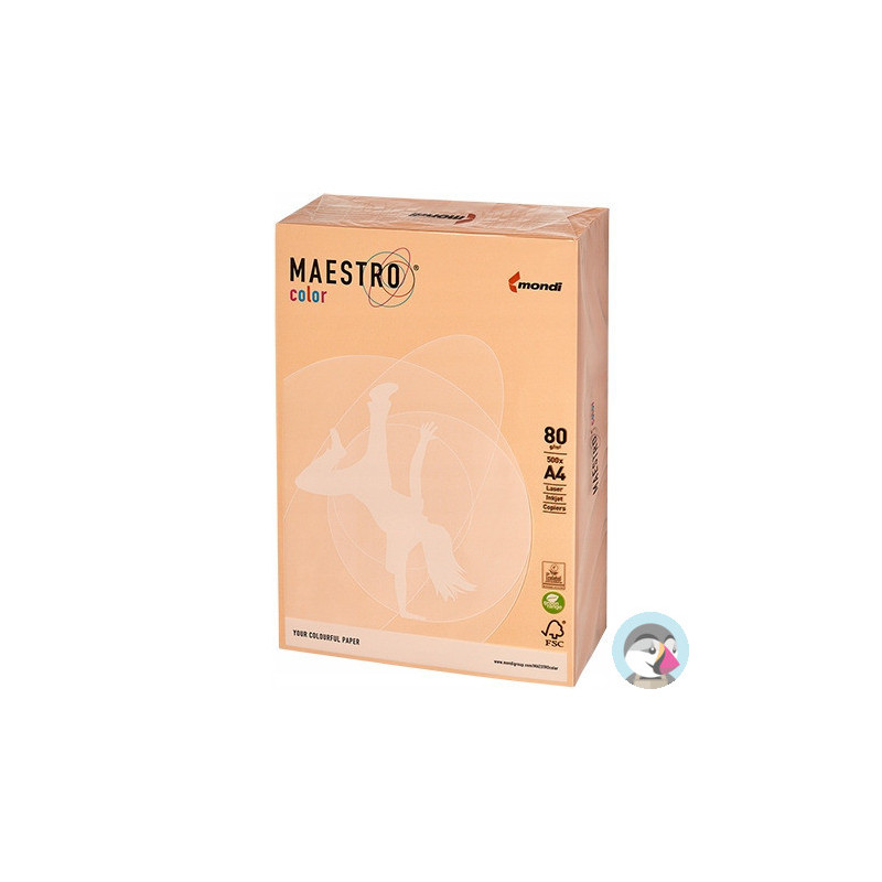 Papier ksero MAESTRO COLOR A4 80g SA24 pastel łososiowy