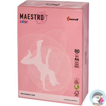 Papier ksero A4 80g MAESTRO COLOR PI25 pastel różowy