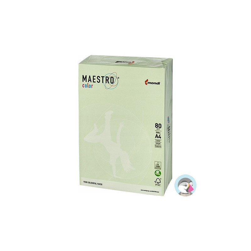 Papier ksero A4 80g MAESTRO COLOR GN27 pastel jasna zieleń