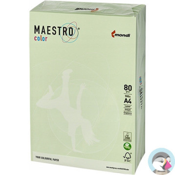 Papier ksero A4 80g MAESTRO COLOR GN27 pastel jasna zieleń
