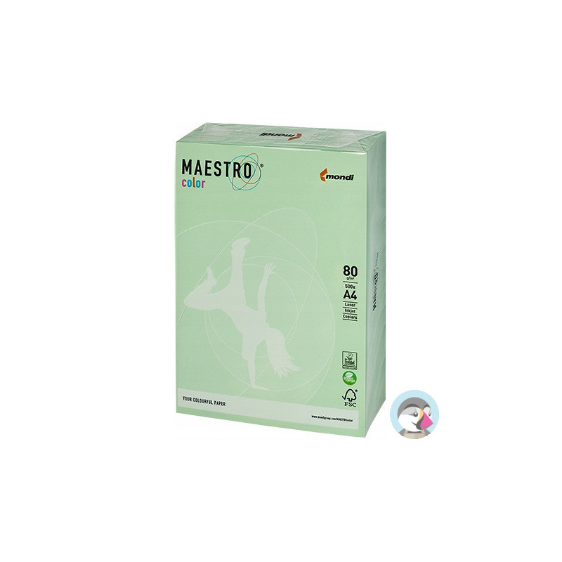 Papier ksero MAESTRO COLOR A4 80g MG28 pastel zielony