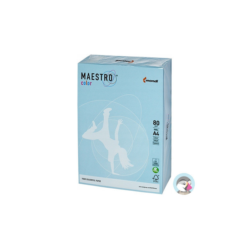 Papier ksero MAESTRO COLOR A4 80g OBL70 pastel błękit arktyczny