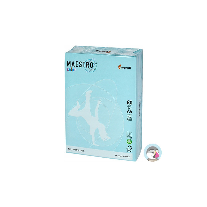Papier ksero A4 80g MAESTRO COLOR MB30 niebieski pastel