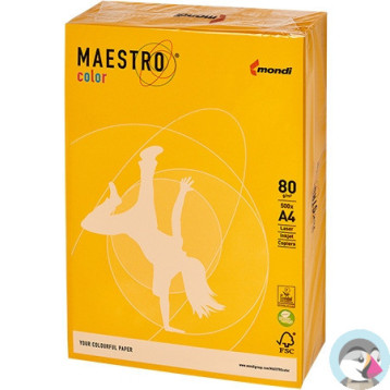 Papier ksero A4 80g MAESTRO COLOR SY40 Intensywny żółty słoneczny