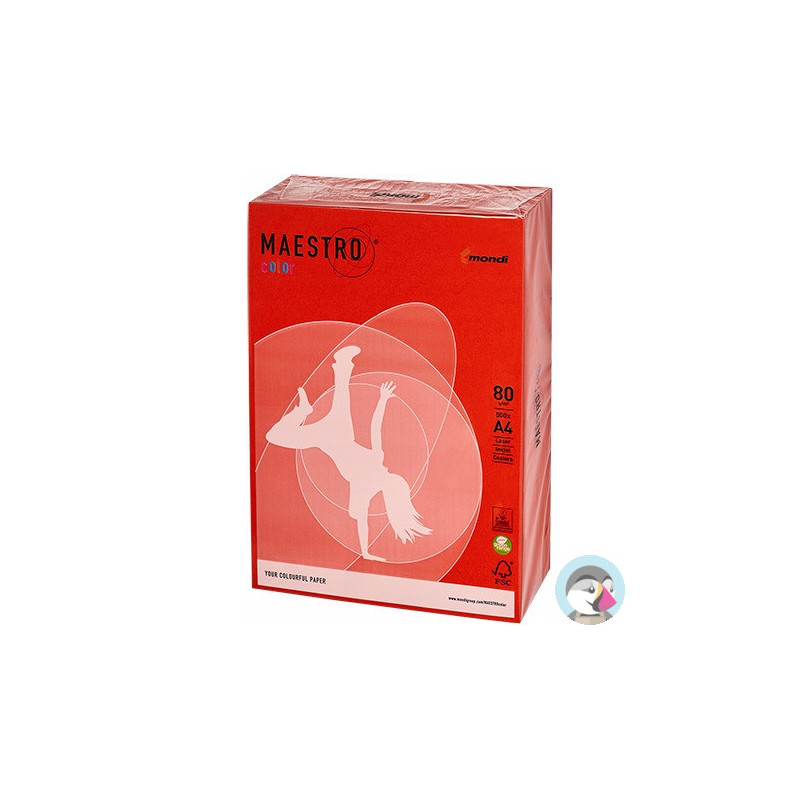 Papier ksero A4 80g MAESTRO COLOR ZR09 czerwień ceglasta Intensywny