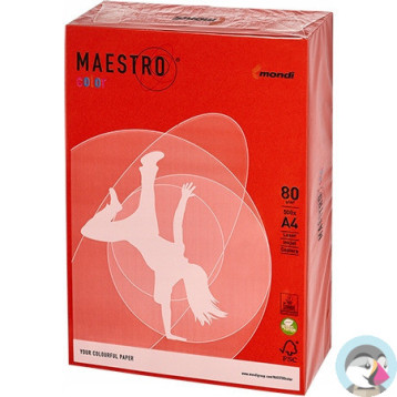 Papier ksero A4 80g MAESTRO COLOR ZR09 czerwień ceglasta Intensywny