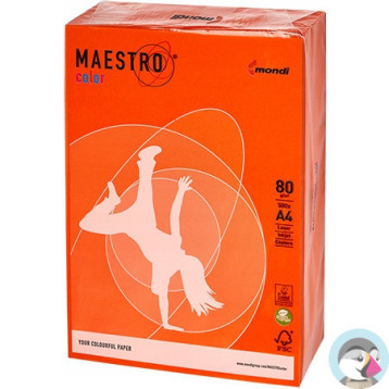 Papier ksero A4 80g MAESTRO COLOR OR43 Intensywny pomarańczowy