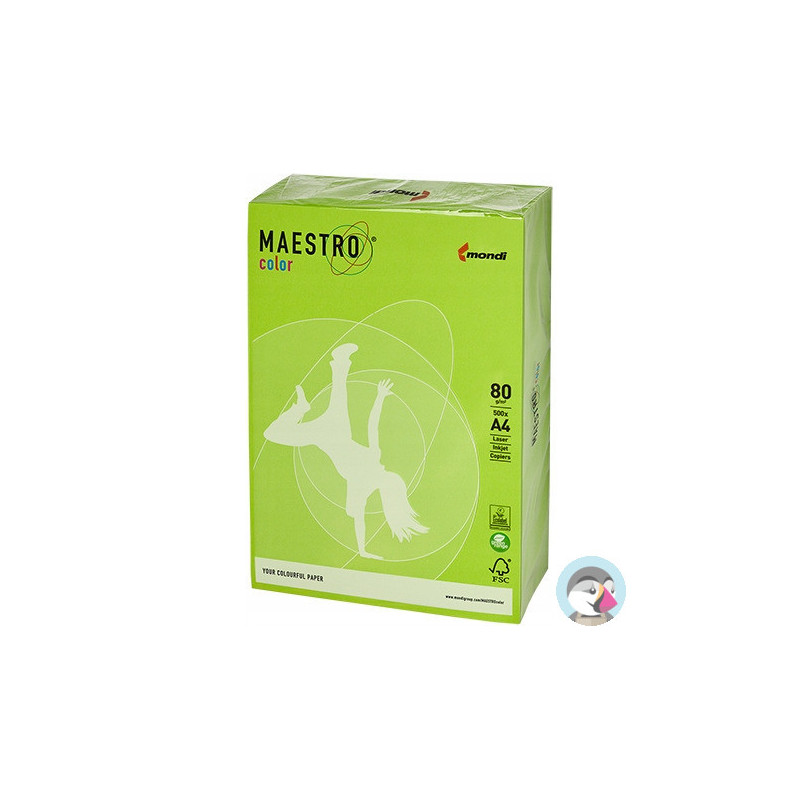 Papier ksero A4 80g MAESTRO COLOR LG46 Intensywny zieleń limonki