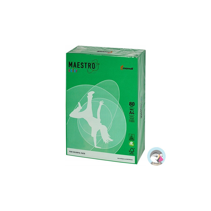 Papier ksero A4 80g MAESTRO COLOR MA42 Intensywny zieleń wiosenna
