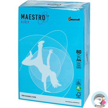 Papier ksero A4 80g MAESTRO COLOR AB48 Intensywny błękitny