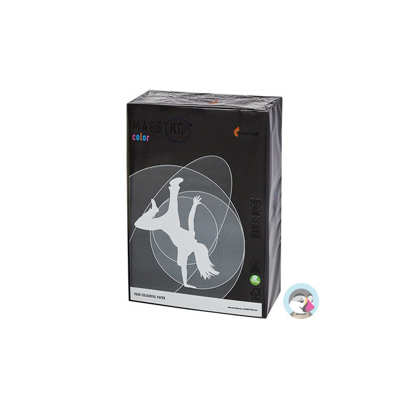 Papier ksero A4 80g MAESTRO COLOR B100 intensywny czarny 500ark