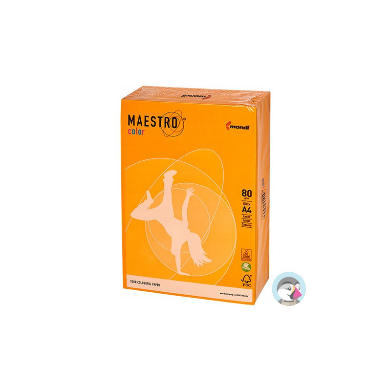Papier ksero A4 80g MAESTRO COLOR NEOOR neonowy odcień pomarańczowy