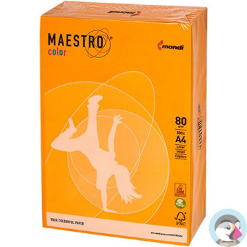 Papier ksero A4 80g MAESTRO COLOR NEOOR neonowy odcień pomarańczowy