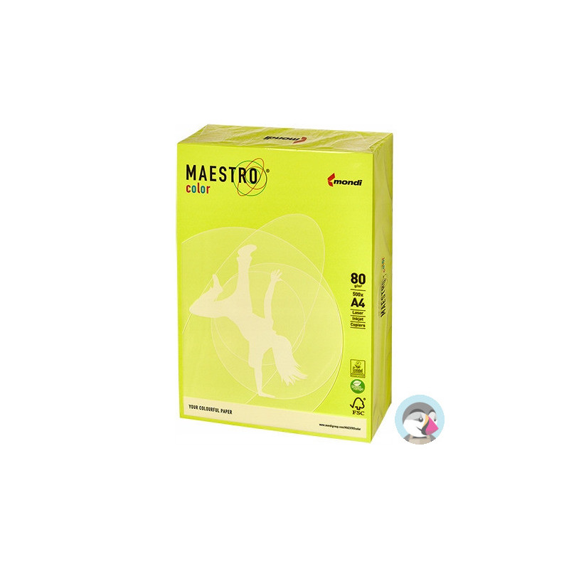 Papier ksero A4 80g MAESTRO COLOR NEOGB neonowyodcień żółty