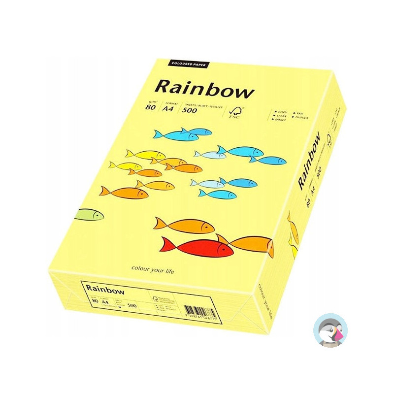 Papier ksero A4 80g RAINBOW R12 jasnożółty 88042297