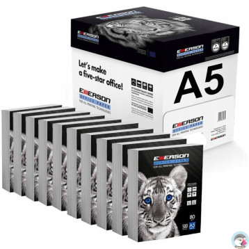 Papier ksero A5 80g EMERSON TIGER (10ryz) klasa białości C