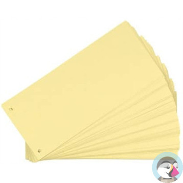 Przekładki do segregatora kartonowe 1/3 A4 105x240mm żółte 100 sztuk 100205026 OXFORD
