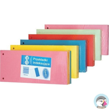 Przekładki do segregatora kartonowe 1/3 A4 105x240mm jasna zielona 100 sztuk 100205028 OXFORD