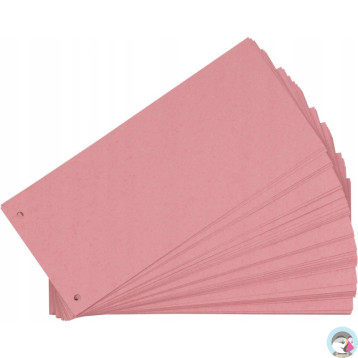 Przekładki do segregatora kartonowe 1/3 A4 105x240mm czerwona 100 sztuk 100205027 OXFORD