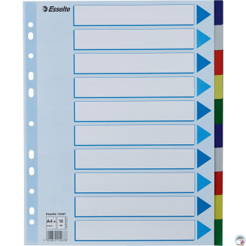 Przekładki plastikowe MAXI z PP 10 kart 15267 ESSELTE