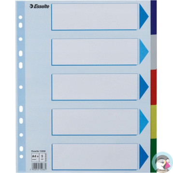Przekładki plastikowe MAXI z PP 5 kart 15266 ESSELTE