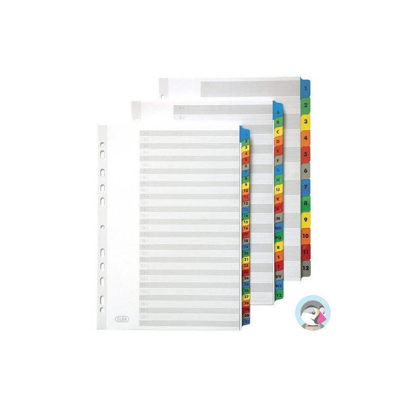 Przekładki alfabetyczne do segregatora A4 kartonowe A-Z MYLAR 100204595 OXFORD