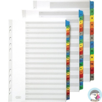 Przekładki alfabetyczne do segregatora A4 kartonowe A-Z MYLAR 100204595 OXFORD