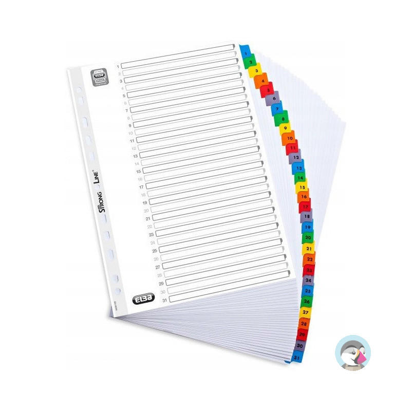 Przekładki kartonowe A4 MYLAR 1-31 numeryczne wzmocnione 100204620 OXFORD