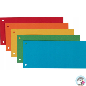 Przekładki kartonowe 1/3 A4 (100 sztuk) mix kolorów (separatory) 624450 ESSELTE