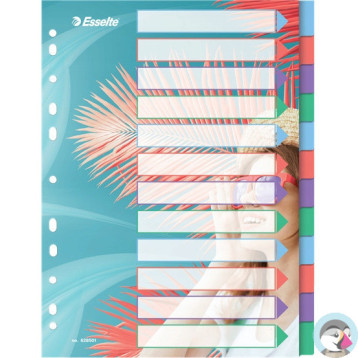 Przekładki Colour`Breeze PP A4 12 przekładek 628501 ESSELTE