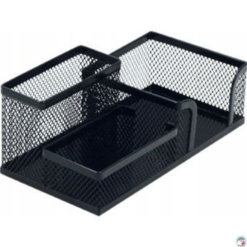 Przybornik na biurko czarny metalowy MW-218 120-1334 GRAND