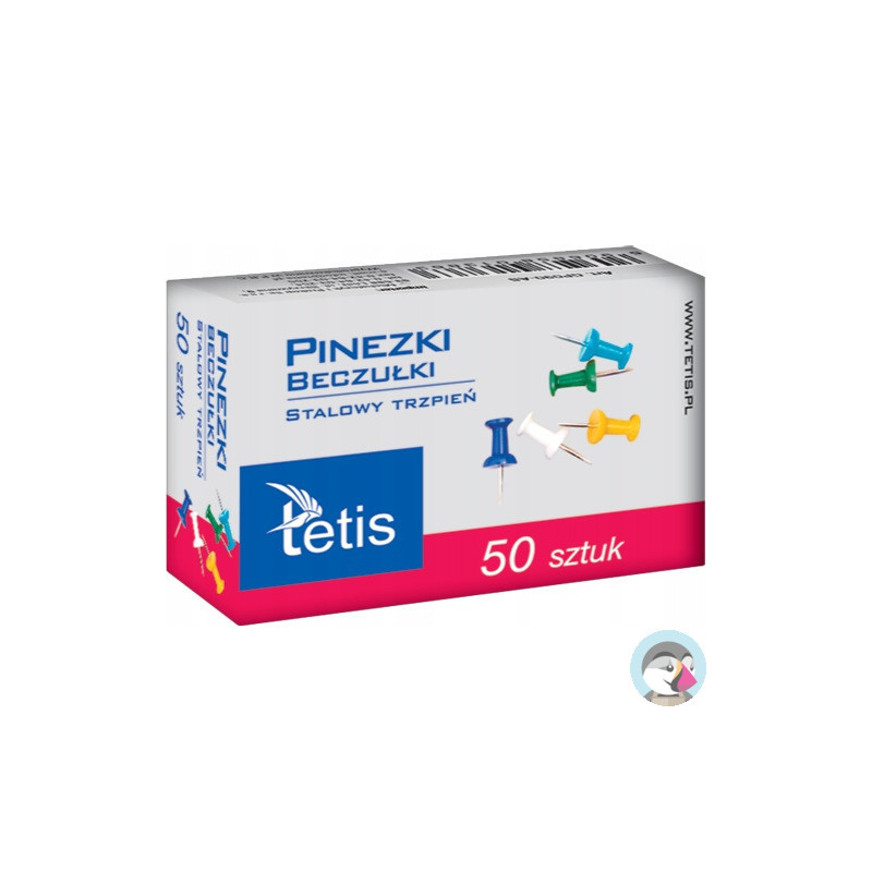 Pinezki beczułki kolor (50szt) GP100-AB TETIS
