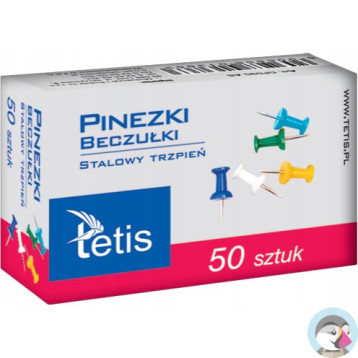 Pinezki beczułki kolor (50szt) GP100-AB TETIS