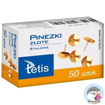 Pinezka złota (50szt.) GP095-AO TETIS