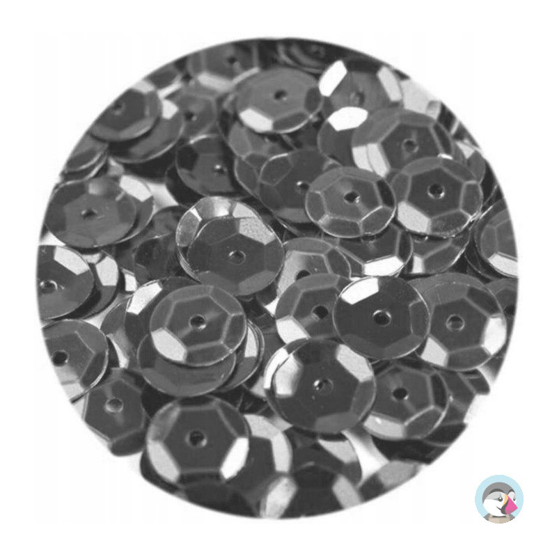 Cekiny hologramowe 8mm szare H130 BREWIS