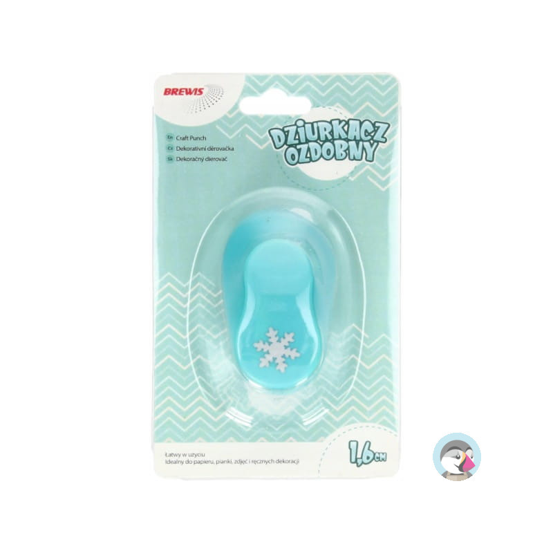 Dziurkacz ozdobny 1,6cm ŚNIEŻYNKA D16-65 BREWIS