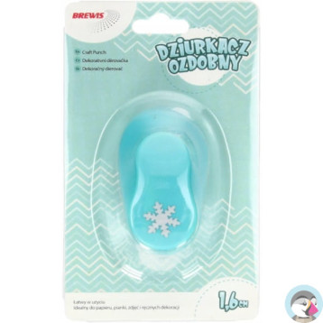 Dziurkacz ozdobny 1,6cm ŚNIEŻYNKA D16-65 BREWIS