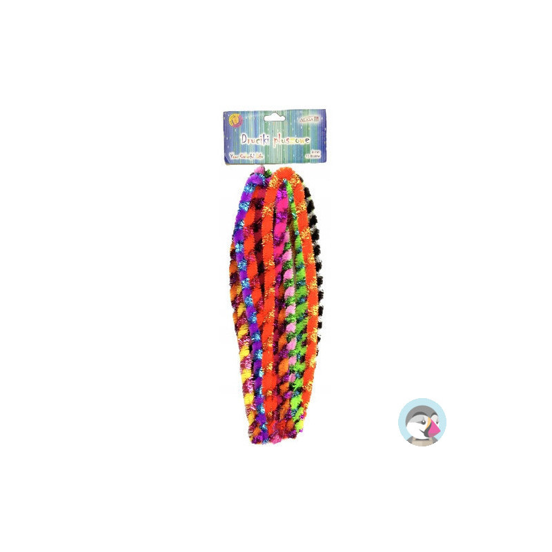 Druty pluszowe przeplatane mix 9mm x 50cm DP-0217 ALIGA